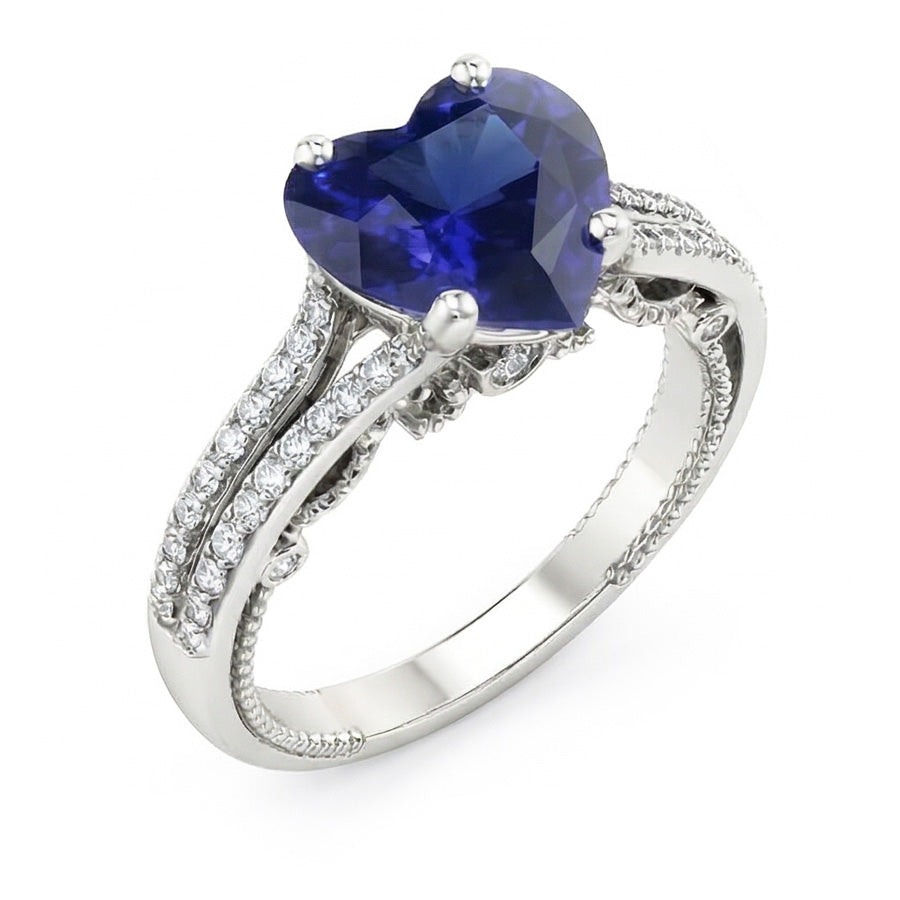 echter round diamant 4.50Karat ring Draufsicht