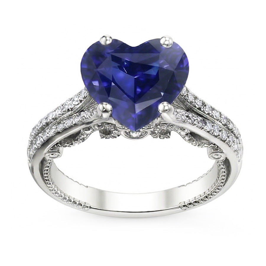 echter round diamant 4.50Karat ring Profilansicht