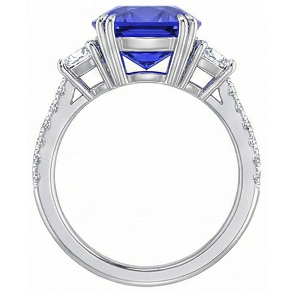 echter oval diamant 5.50Karat ring auf Weiß