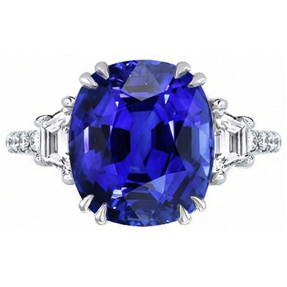 echter oval diamant 5.50Karat ring Detailansicht