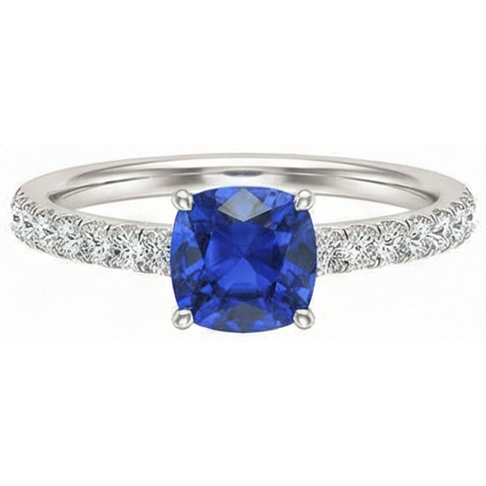 echter round diamant 2.50Karat ring Seitenansicht