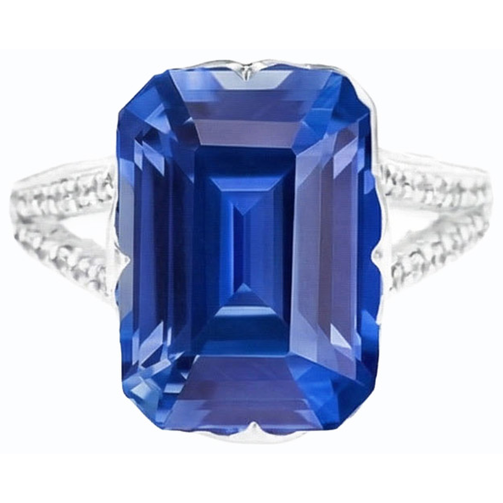 echter round diamant 5.50Karat ring Draufsicht