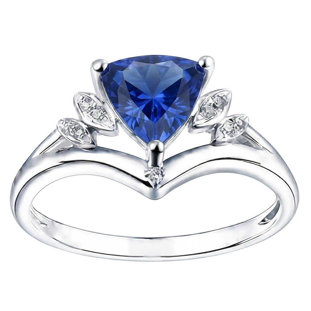 Edelstein Saphir Fancy Ring 2 Karat Billionen Schliff 14K Goldschmuck