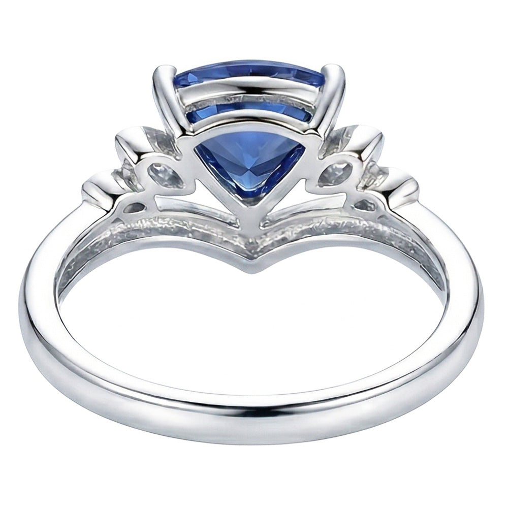 Edelstein Saphir Fancy Ring 2 Karat Billionen Schliff 14K Goldschmuck