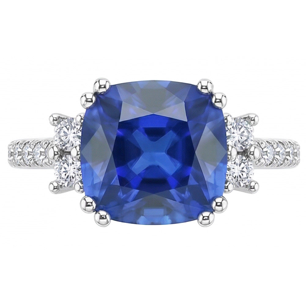 echter round diamant 4.50Karat ring Seitenansicht