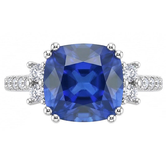 echter round diamant 4.50Karat ring Seitenansicht