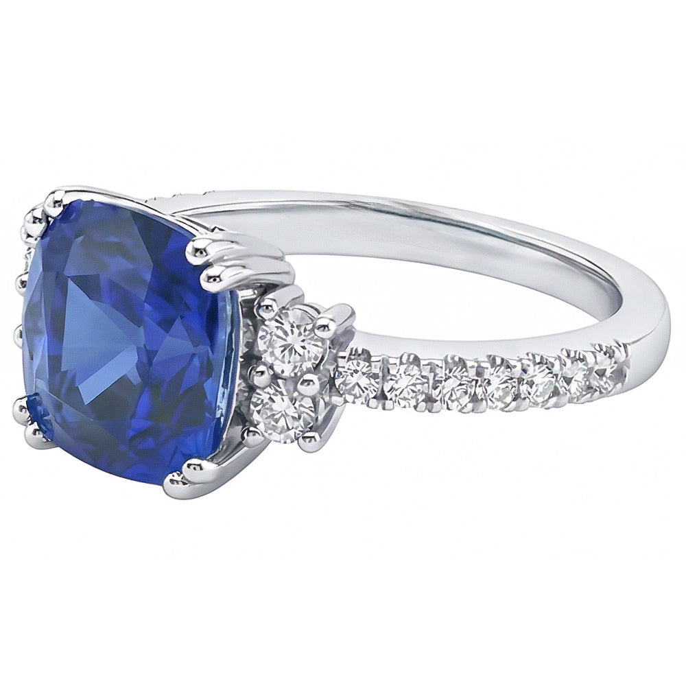 echter round diamant 4.50Karat ring Detailansicht