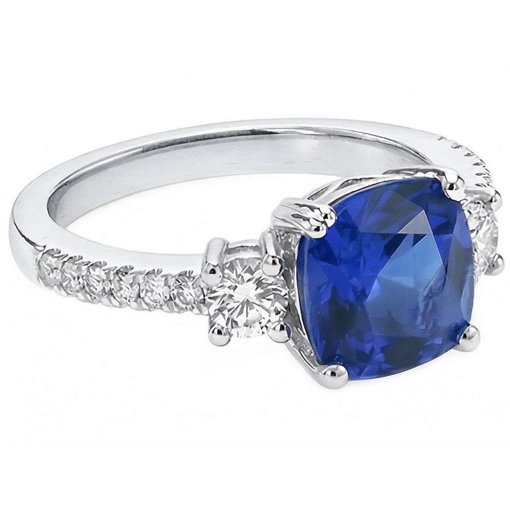 echter round diamant 4.50Karat ring Draufsicht