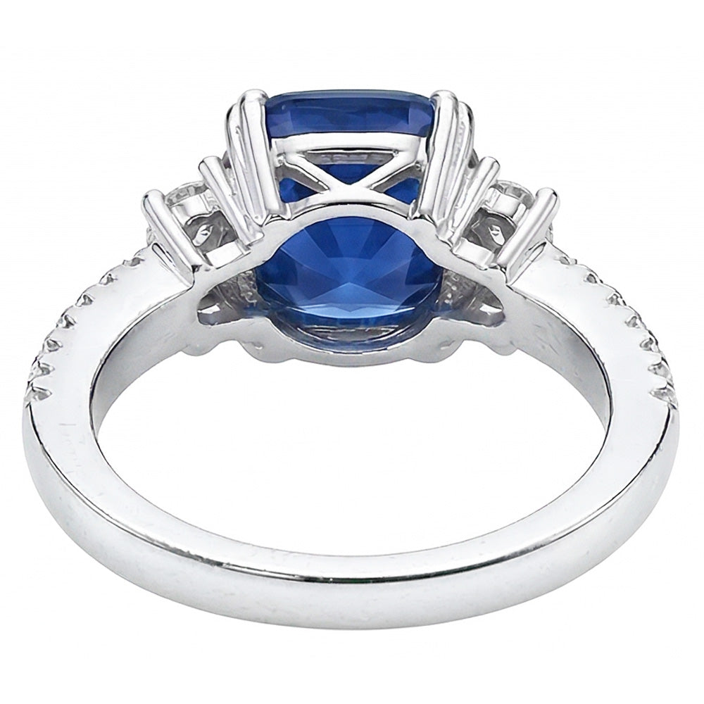 echter round diamant 4.50Karat ring Profilansicht