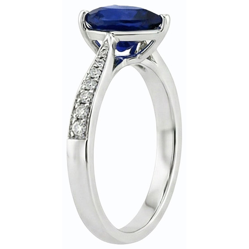 echter round diamant 2.50Karat ring Profilansicht