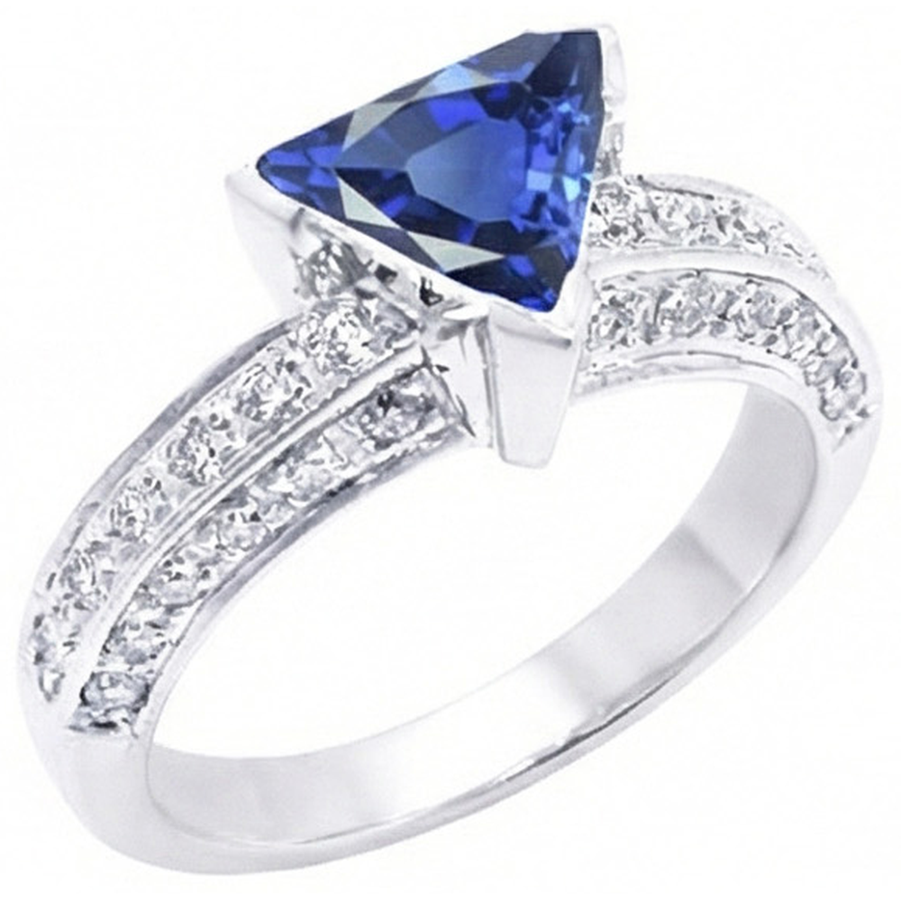 echter trillion diamant 3Karat ring Detailansicht