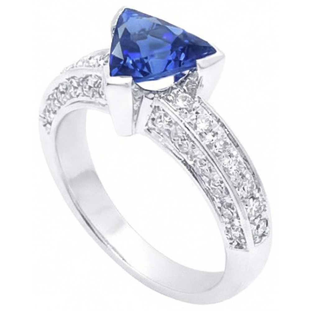 echter trillion diamant 3Karat ring Draufsicht