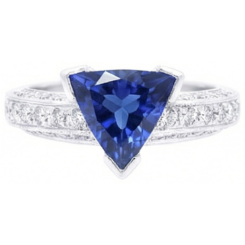 echter trillion diamant 3Karat ring Seitenansicht