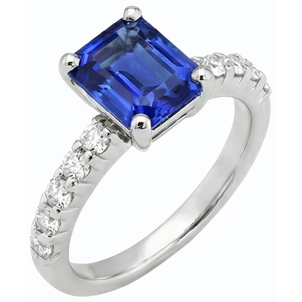 echter baguette diamant 2.50Karat ring Seitenansicht