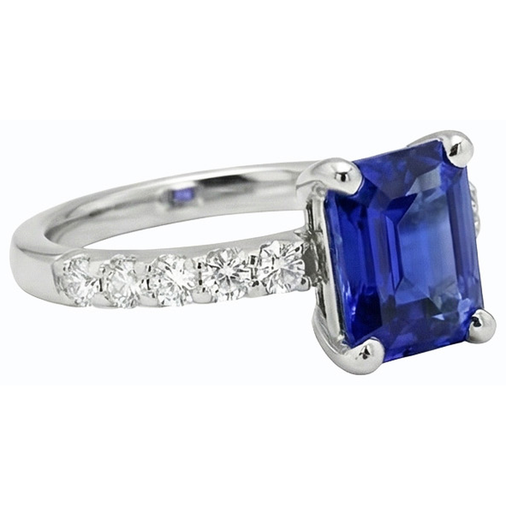 echter baguette diamant 2.50Karat ring Draufsicht