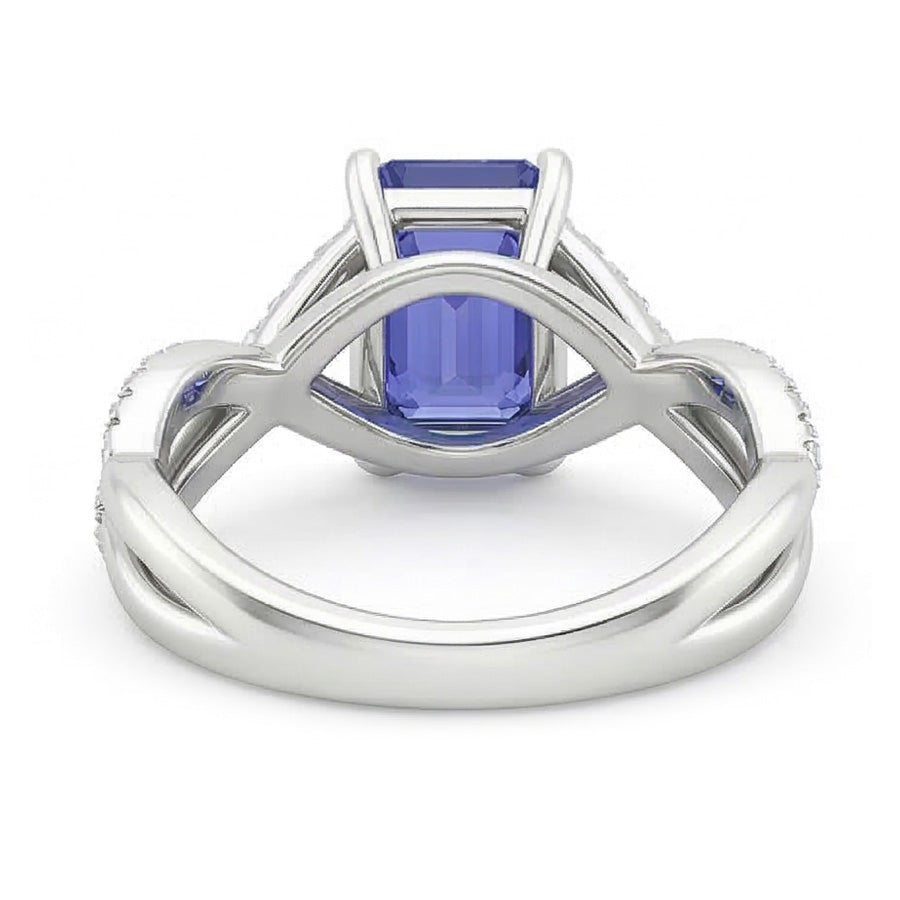 echter round diamant 3Karat ring Profilansicht