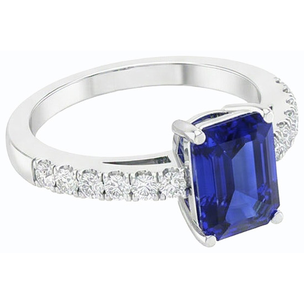 echter round diamant 3Karat ring Profilansicht