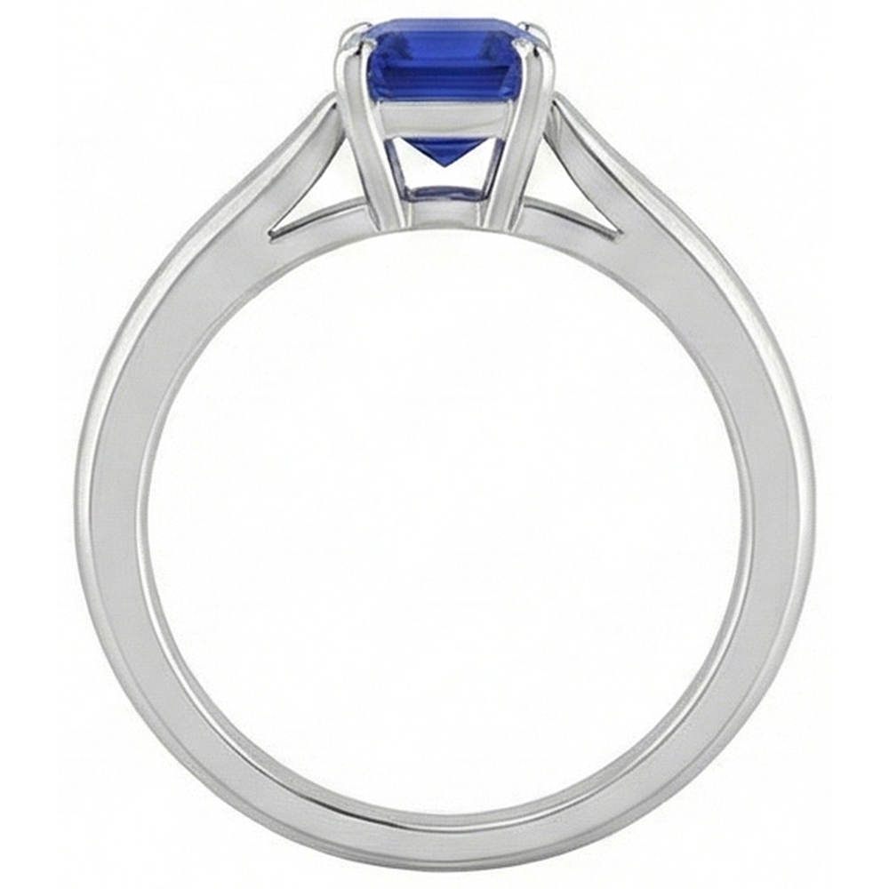 echter asscher diamant 1.50Karat ring Draufsicht