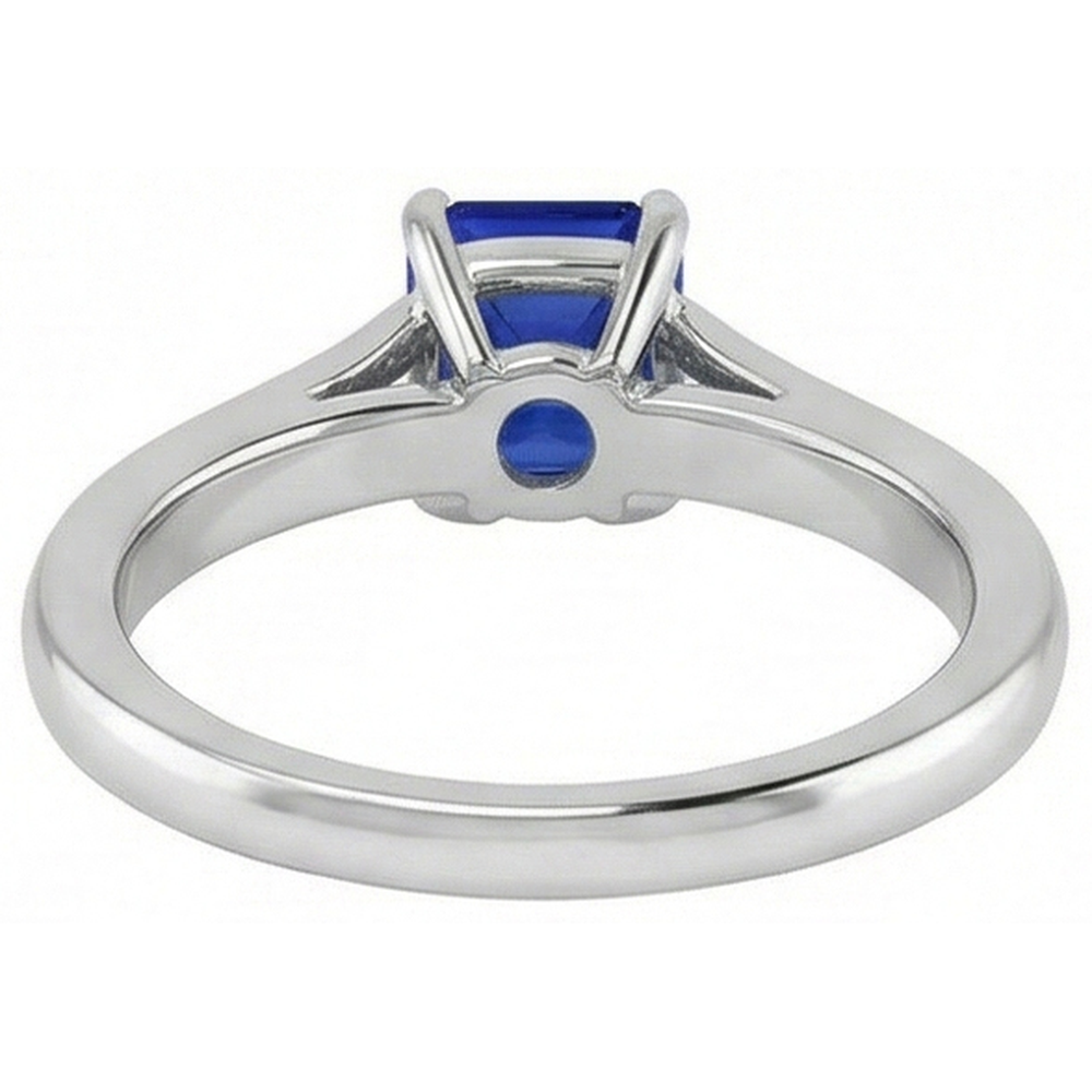 echter asscher diamant 1.50Karat ring Profilansicht