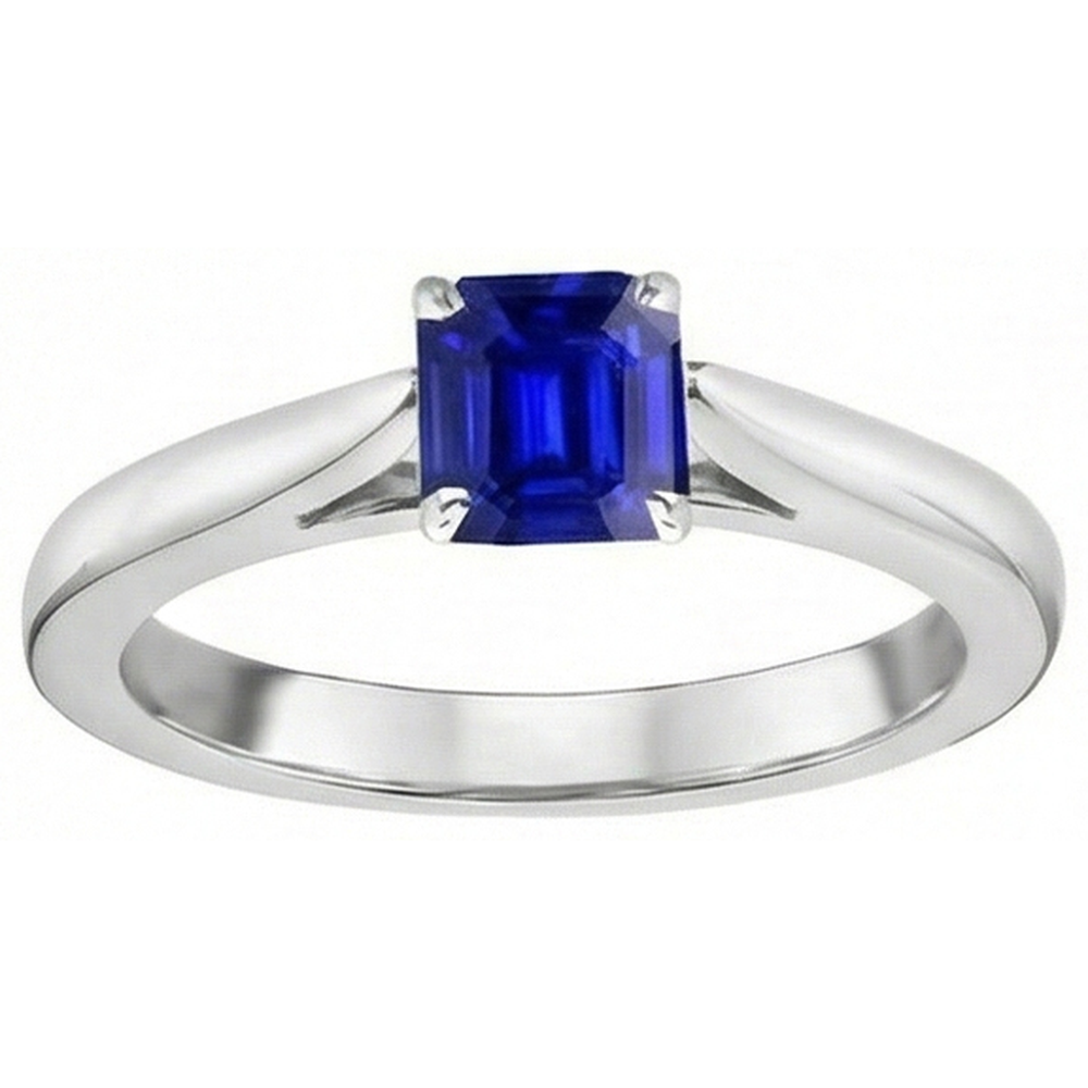 echter asscher diamant 1.50Karat ring Seitenansicht