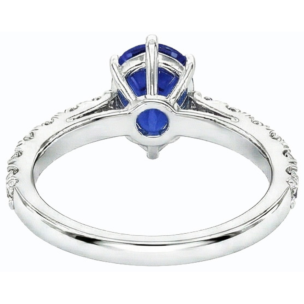 echter round diamant 3.50Karat ring Draufsicht