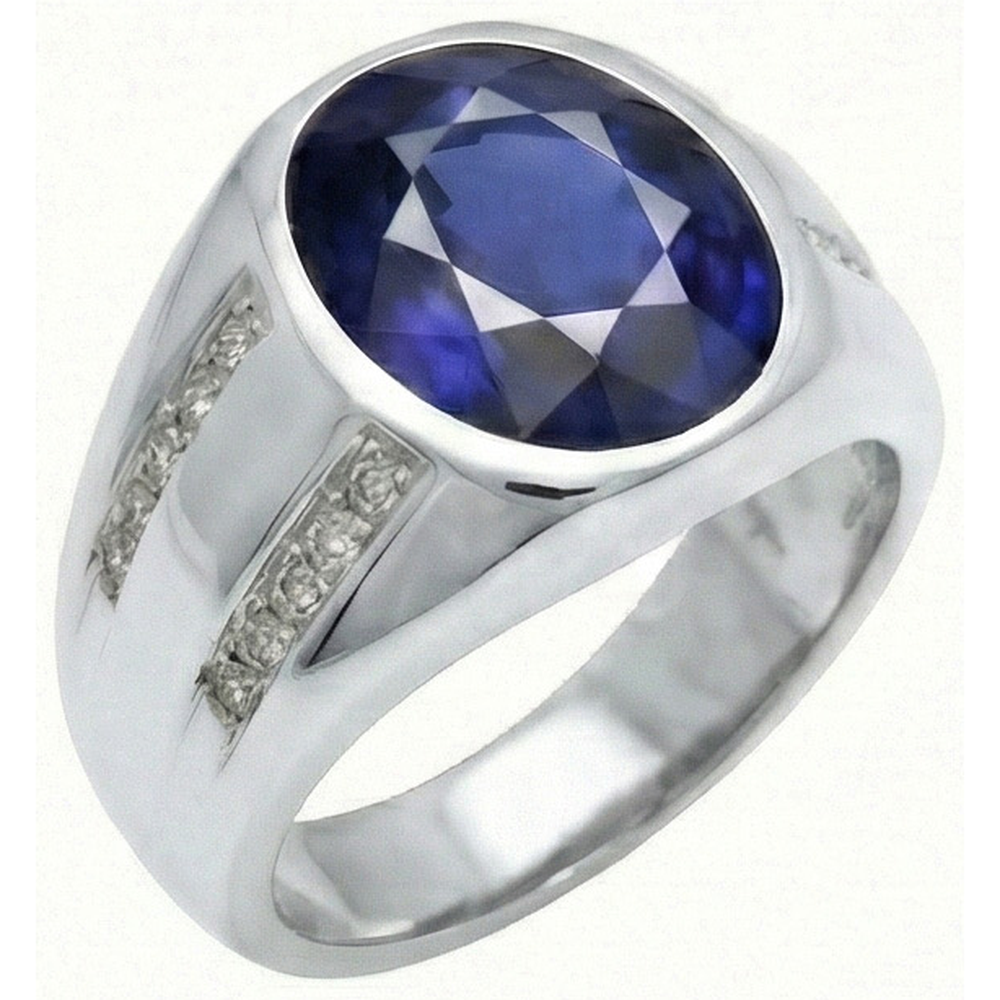 echter oval diamant 3.50Karat ring Vorderansicht