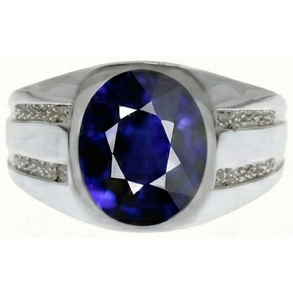 echter oval diamant 3.50Karat ring Seitenansicht