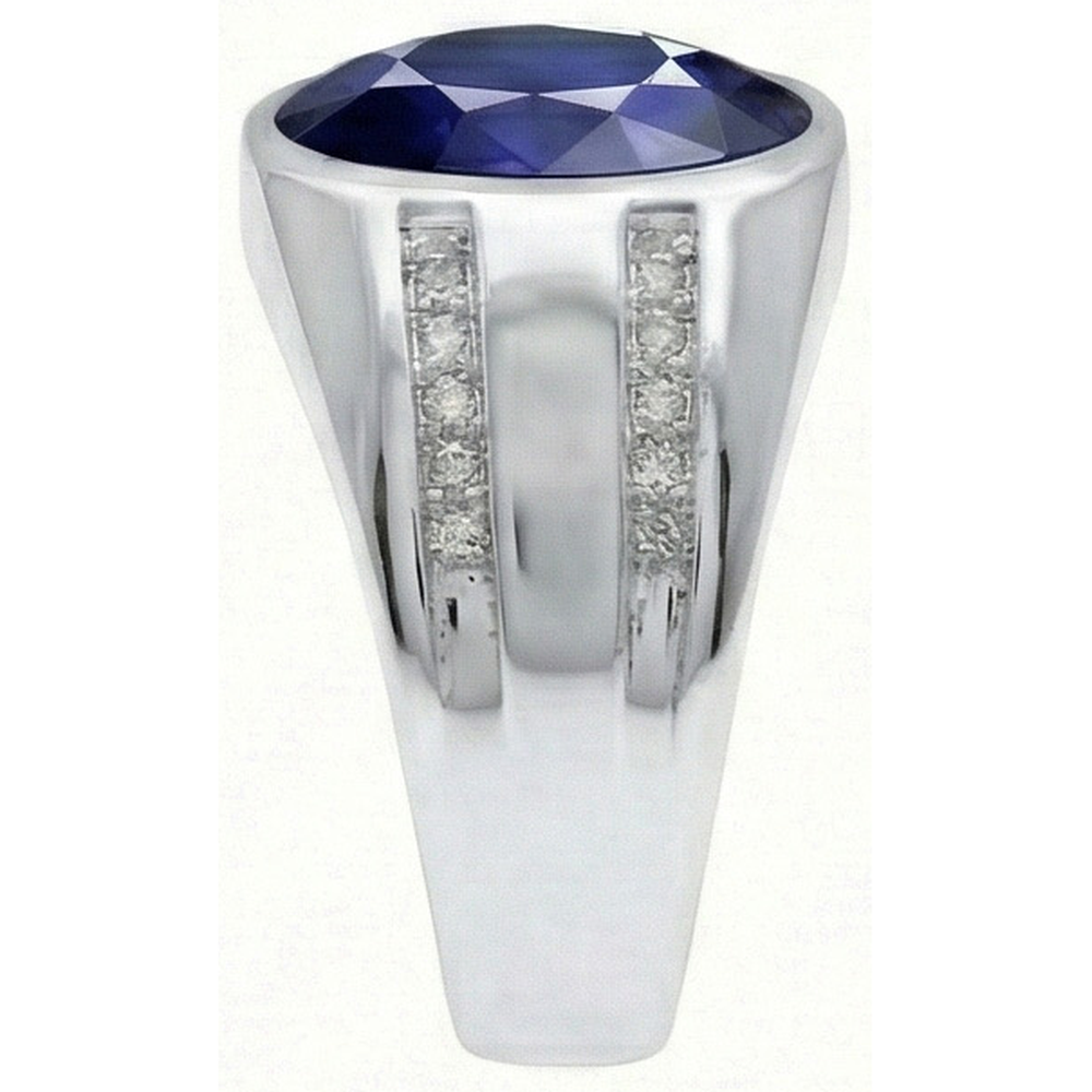 echter oval diamant 3.50Karat ring Draufsicht
