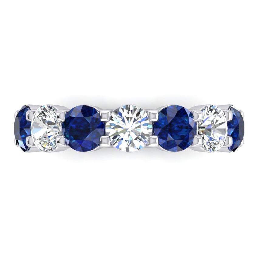 Edelstein Damen Ring Mit Blauer Saphir Und Erde Gewonnener Natürliche Diamant