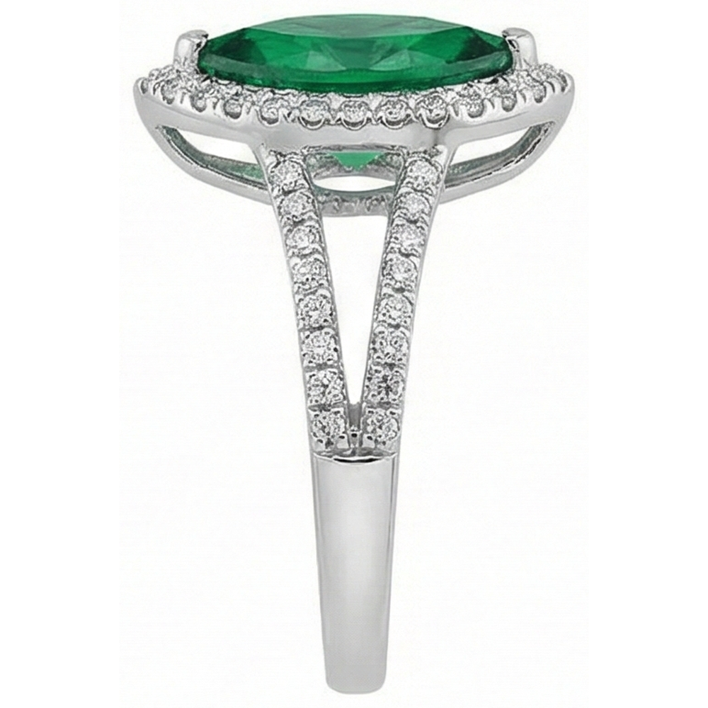 echter marquise diamant 3.35Karat ring Profilansicht