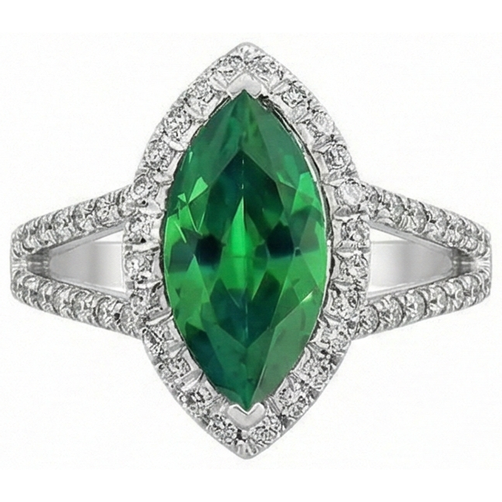 echter marquise diamant 3.35Karat ring Detailansicht