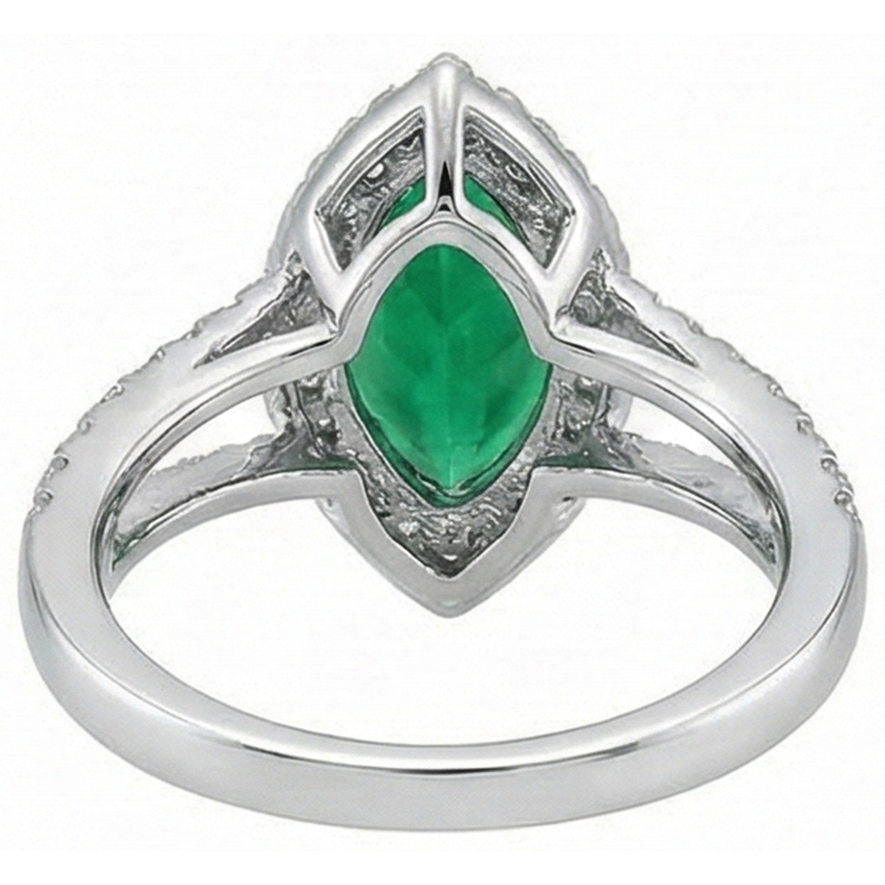 echter marquise diamant 3.35Karat ring mit Diamantbesatz