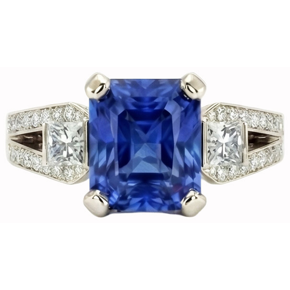 echter round diamant 14Karat ring Seitenansicht