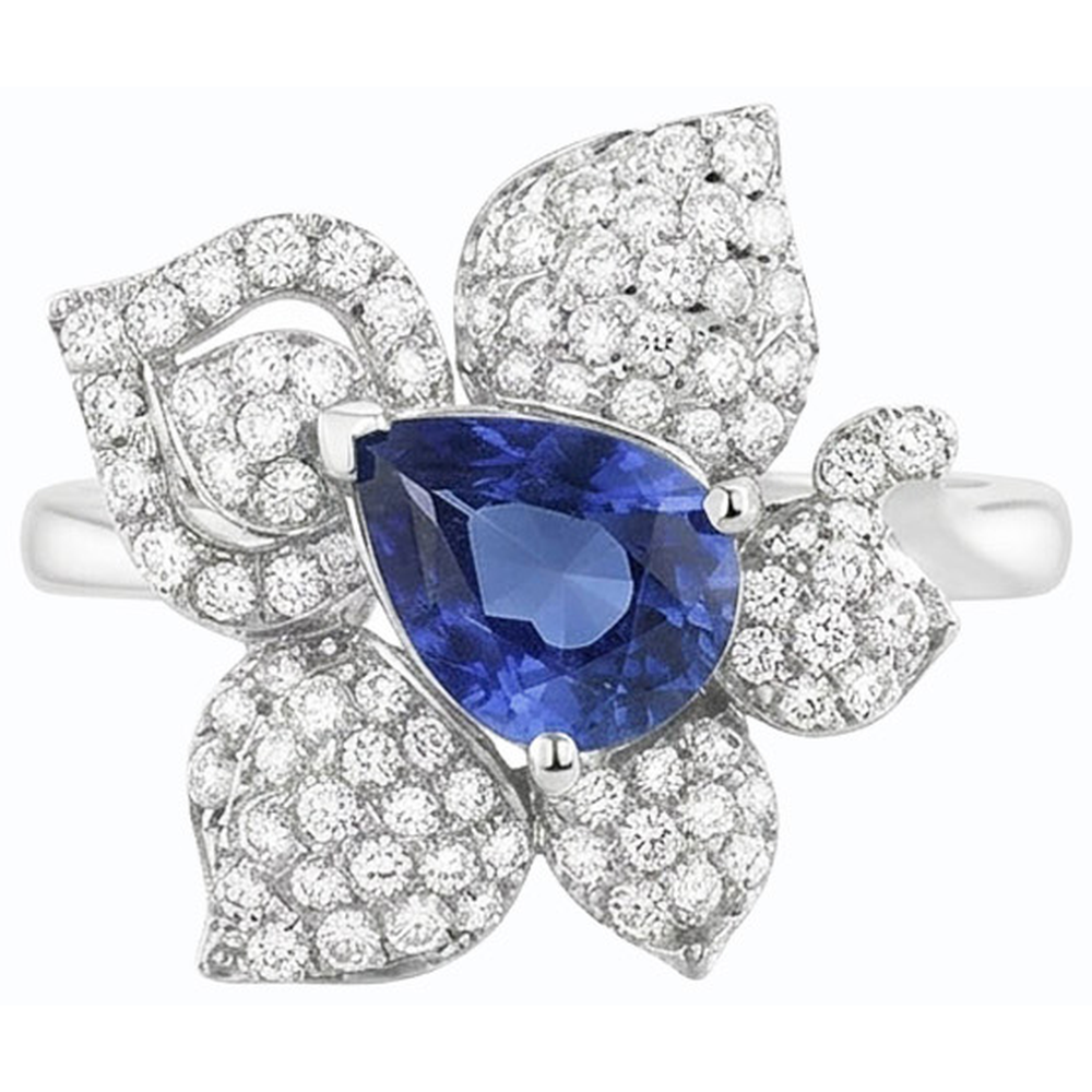 echter round diamant 2.50Karat ring Draufsicht