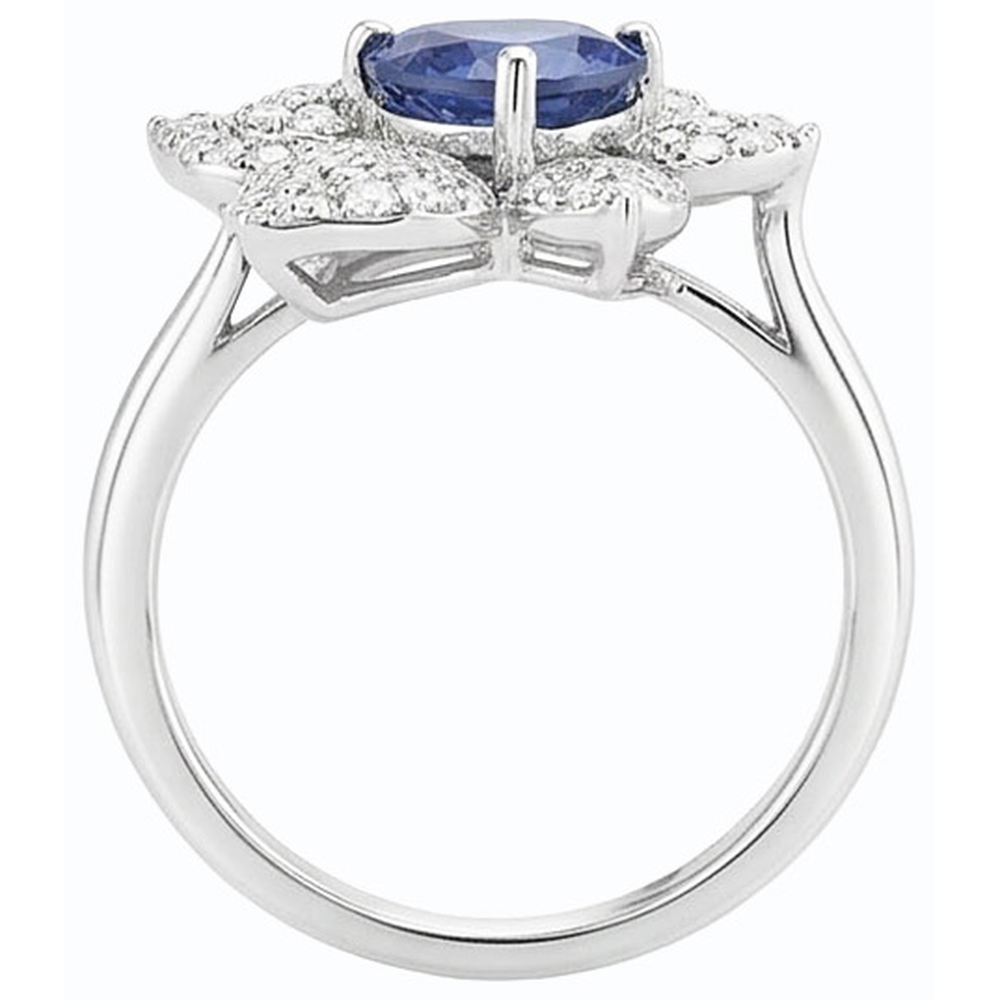 echter round diamant 2.50Karat ring Profilansicht