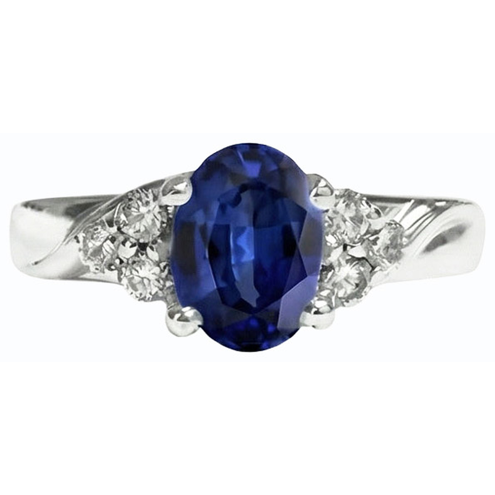 echter oval diamant 3Karat ring Profilansicht