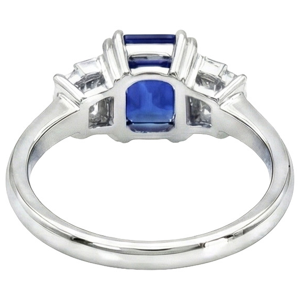 echter radiant diamant 3Karat ring Profilansicht