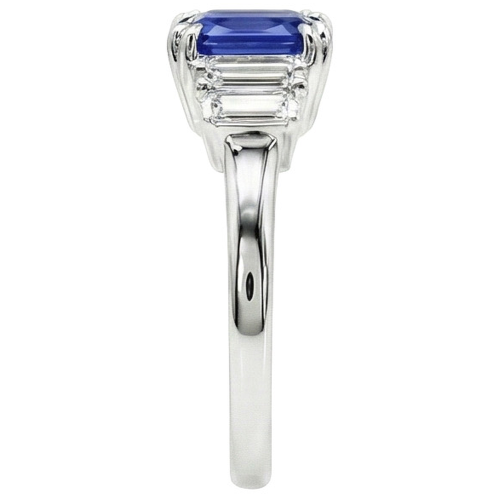 echter radiant diamant 3Karat ring Draufsicht