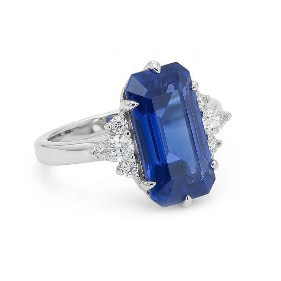echter baguette diamant 3Karat ring Vorderansicht