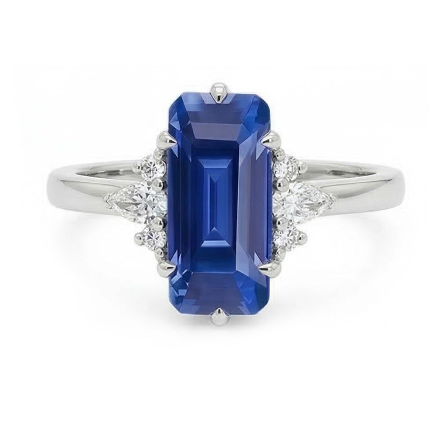 echter baguette diamant 3Karat ring Seitenansicht