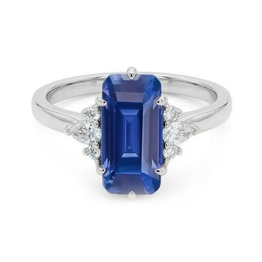 echter baguette diamant 3Karat ring Detailansicht