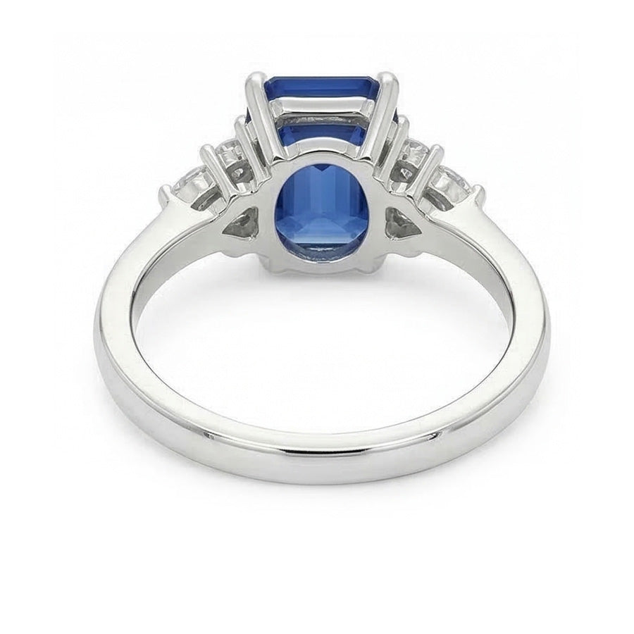 echter baguette diamant 3Karat ring Profilansicht