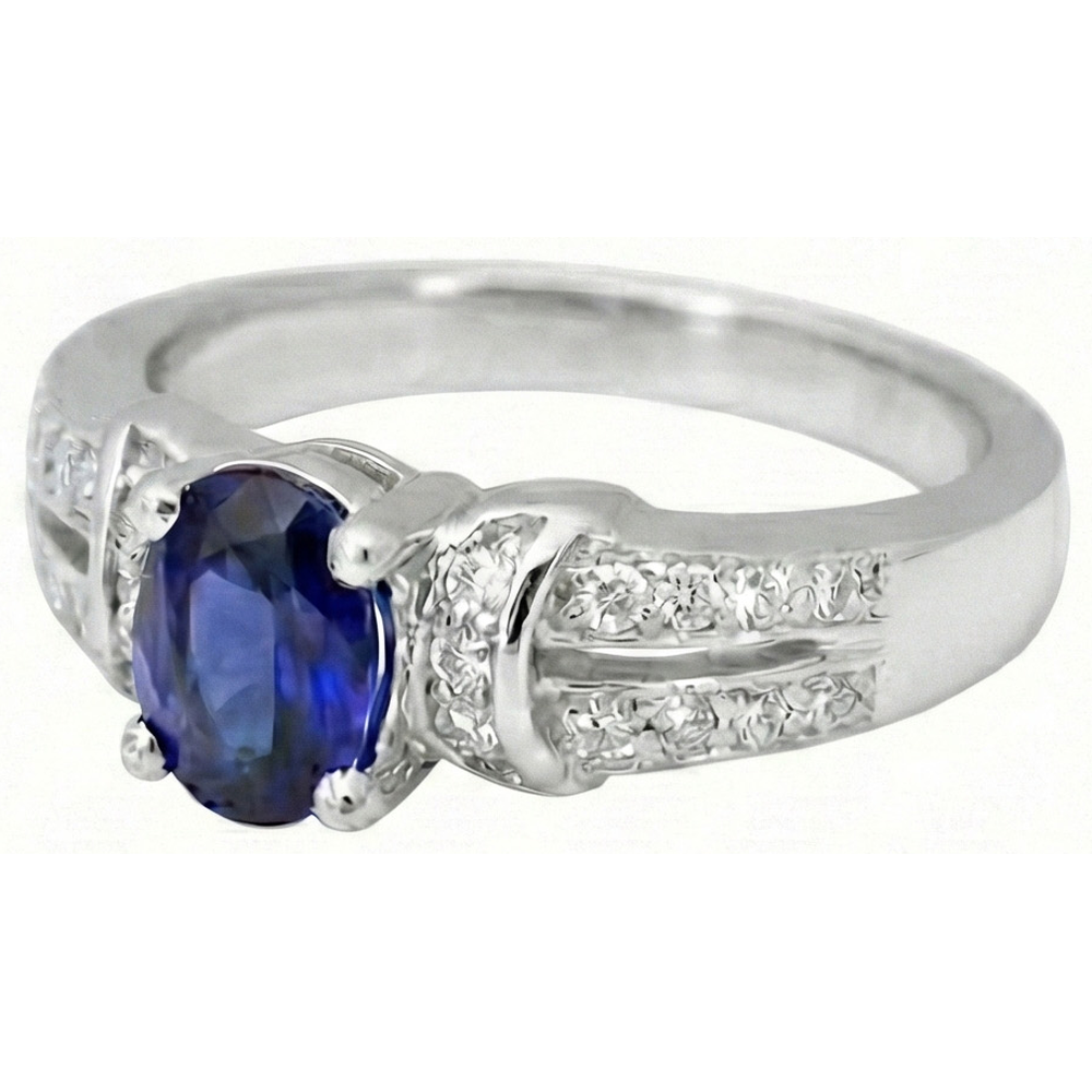 echter oval diamant 1Karat ring Vorderansicht