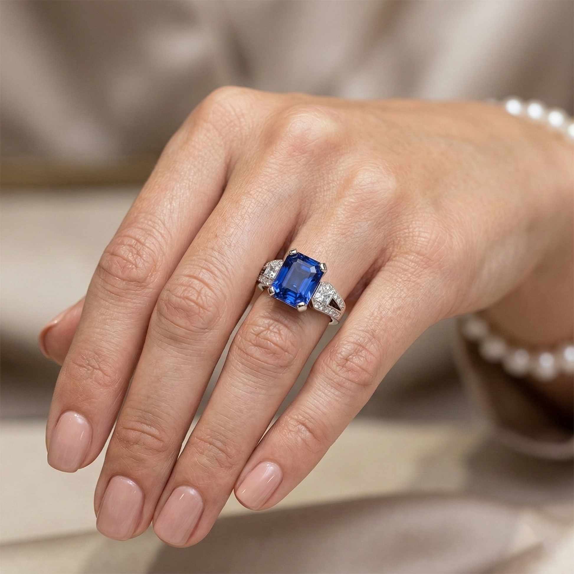 echter round diamant 14Karat ring auf Weiß