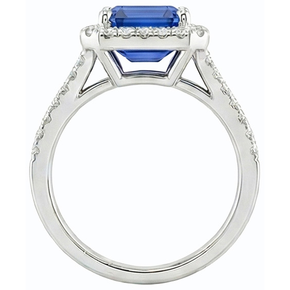 echter round diamant 4.50Karat ring Seitenansicht