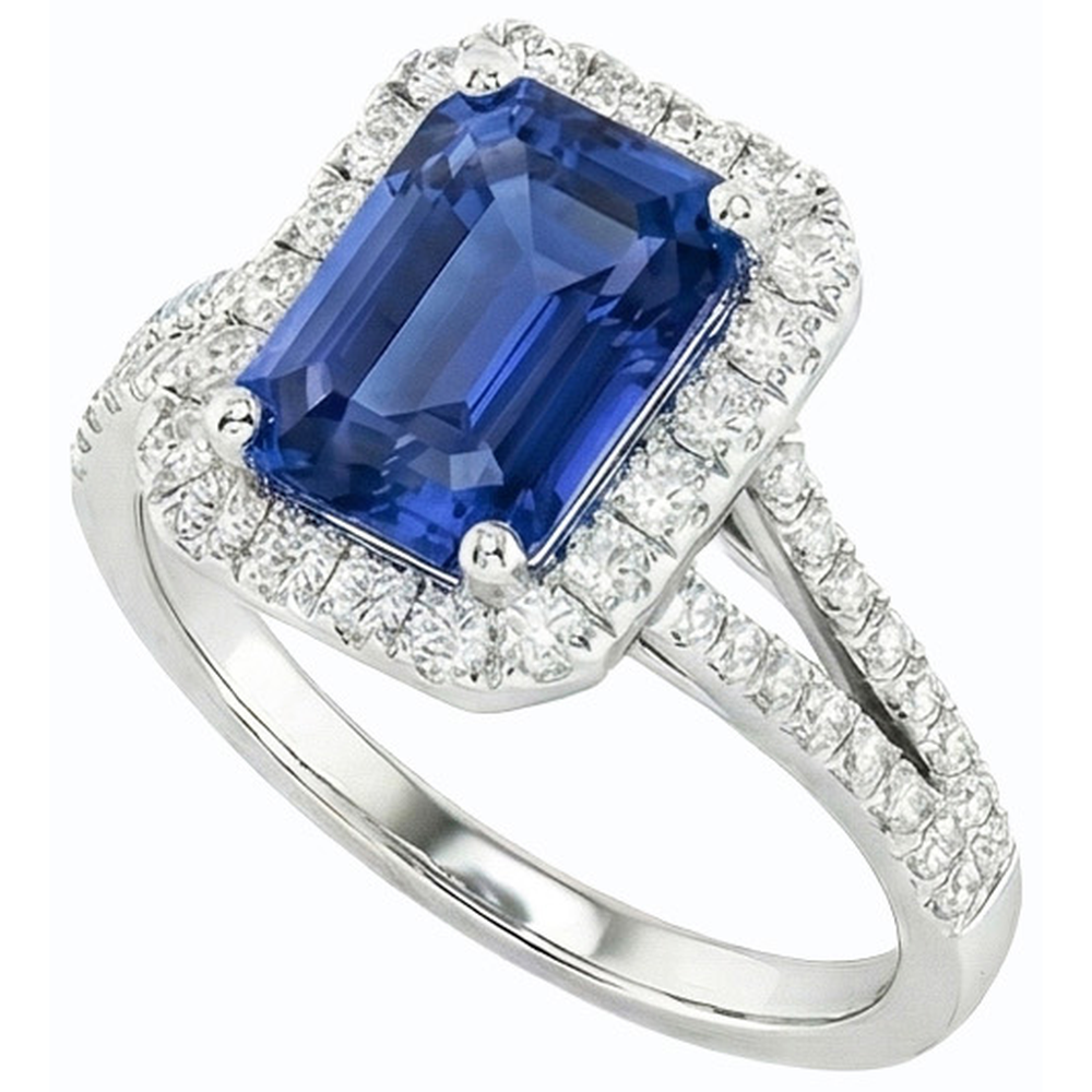 echter round diamant 4.50Karat ring Draufsicht