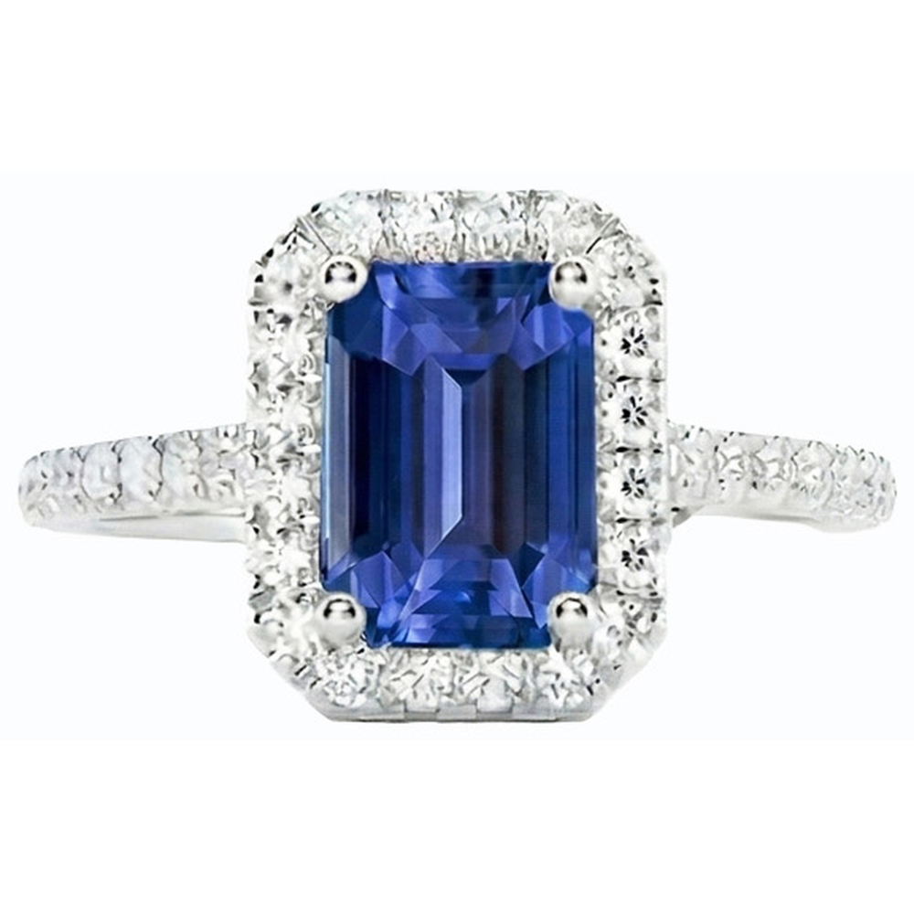 echter round diamant 4.50Karat ring auf Weiß