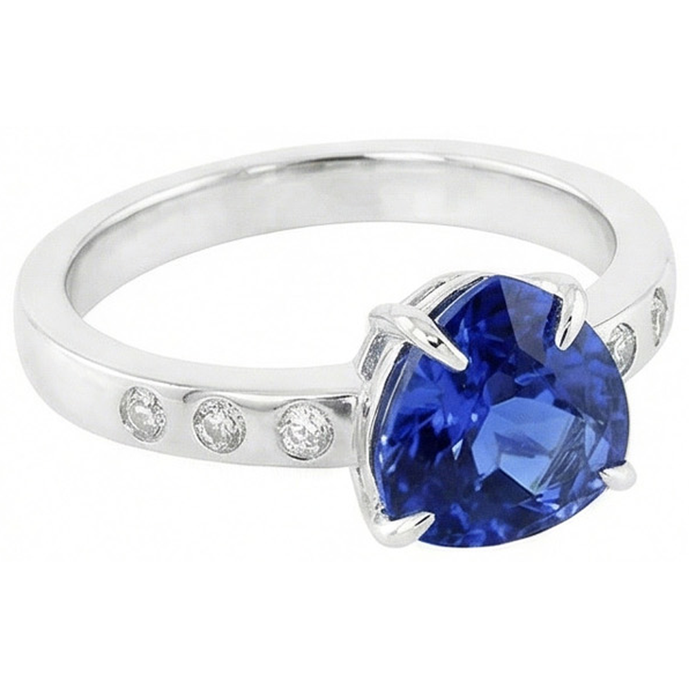 echter trillion diamant 2Karat ring Detailansicht