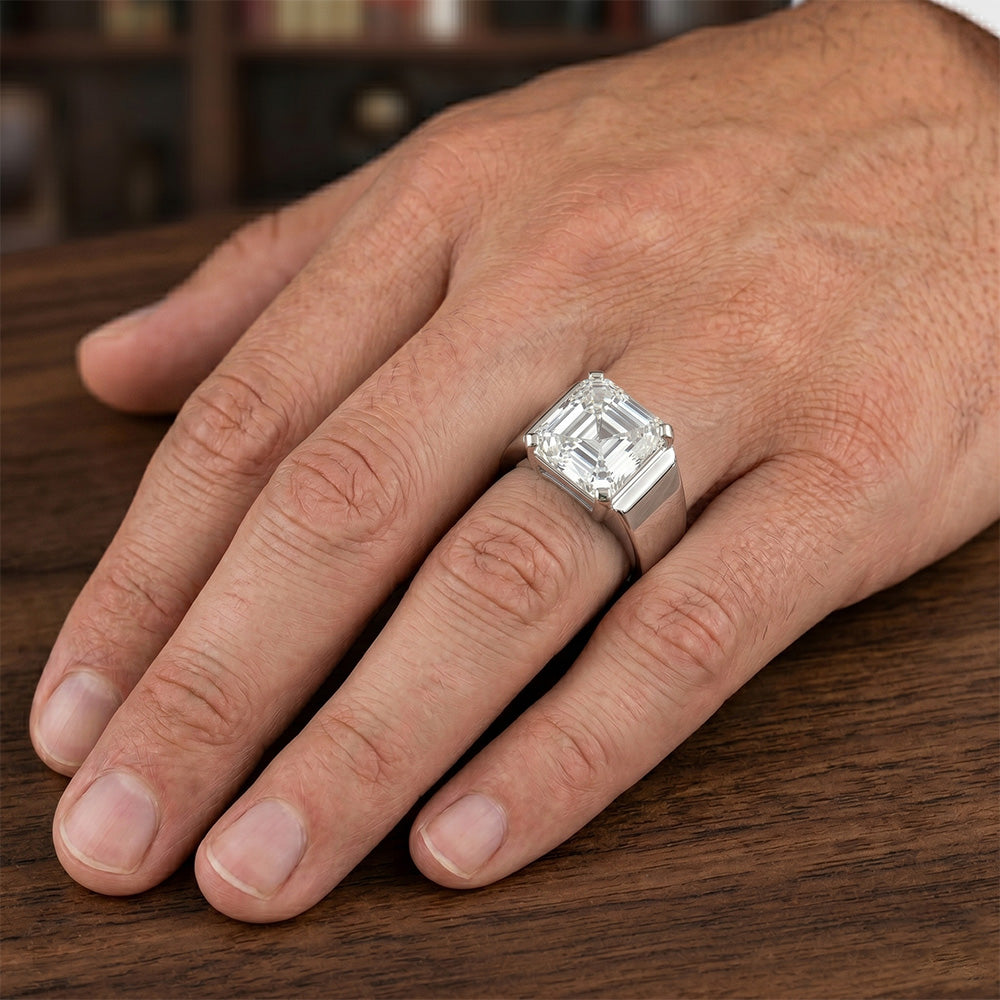 Edler Diamant IGI-Zertifiziert Herren-Ring 5 Karat in 14 Karat
