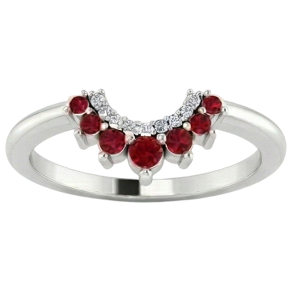 echter round rubin 1Karat ring Seitenansicht